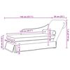 vidaXL Chaise longue met bolster&rechterarmleuning fluweel donkergrijs