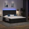 vidaXL Ottoman bed met matras en LED's 160x200cm stof zwart