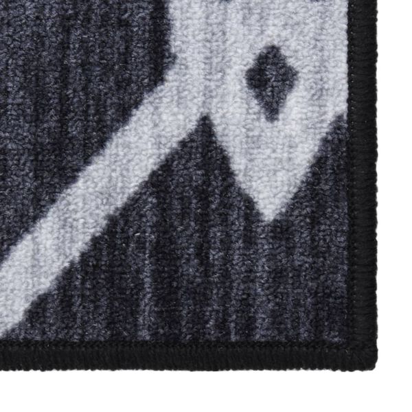 vidaXL Tapijtloper 80x500 cm zwart