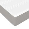vidaXL Boxspring met matras stof lichtgrijs 160x200 cm