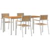 vidaXL Buiten eettafelset 5 st 180 x 90 x 75 cm