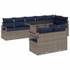 vidaXL Tuin Sofa Set 9 st 8-Aantal zitplaatsen Grijs en Marineblauw