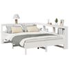 vidaXL Bed met boekenkast zonder matras grenenhout wit 160x200 cm