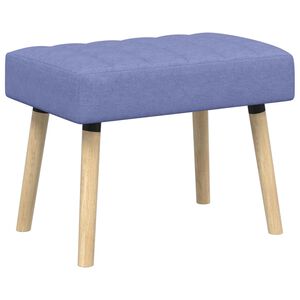 vidaXL Kanaal-geplooide bank Jeans Blauw 60 x 40 x 45 cm Stof