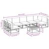 vidaXL Tuin Sofa Set met kussen 8 pcs Zwart Aluminium