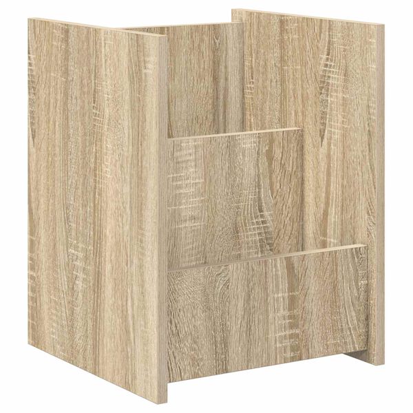vidaXL Tijdschrift Rek Sonoma Eiken 35 x 35 x 45 cm Bewerkt hout