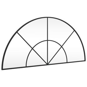 vidaXL Wandspiegel boog 100x50 cm ijzer zwart