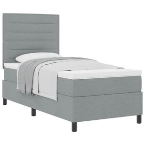 vidaXL Boxspringbed met matras Lichtgrijs 80 x 200 cm Stof