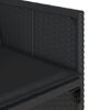 vidaXL 11-delige Tuinset met kussens poly rattan zwart