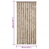vidaXL Vliegengordijn 90x200 cm chenille donkerbruin en beige