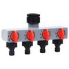 vidaXL Watertimer met 4-voudig ventiel automatisch