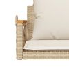 vidaXL Schommelbank met kussens 63x62x40 cm poly rattan beige