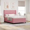 vidaXL Boxspring bed met hoofdeinde Roze 140 x 200 cm Fluweel