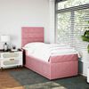 vidaXL Boxspring met matras fluweel roze 90x190 cm