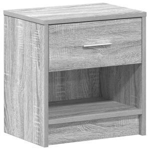 vidaXL Nachtkastje met lade 39x28x41 cm grijs sonoma eikenkleurig