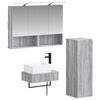 vidaXL Badkamerkastenset 4 pcs Grijs Sonoma 50 x 14,5 x 70 cm