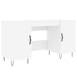 vidaXL Bureau 140x50x75 cm bewerkt hout wit