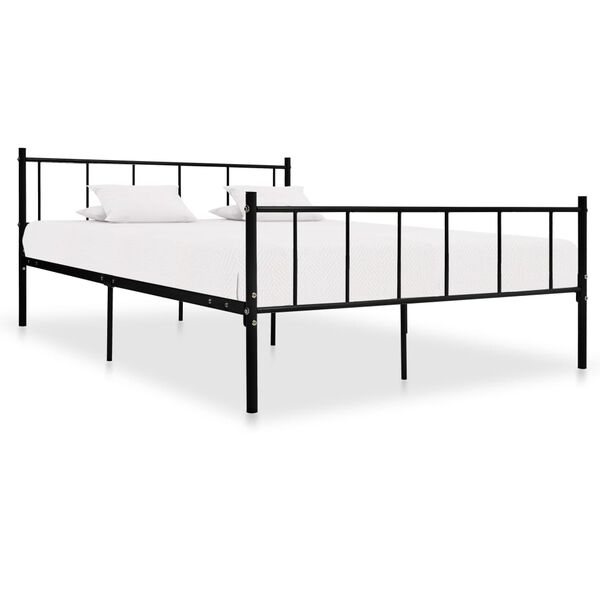 vidaXL Bedframe metaal zwart 180x200 cm