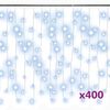 vidaXL Lichtgordijn met 400 LED's en 8 functies 10 m koudwit