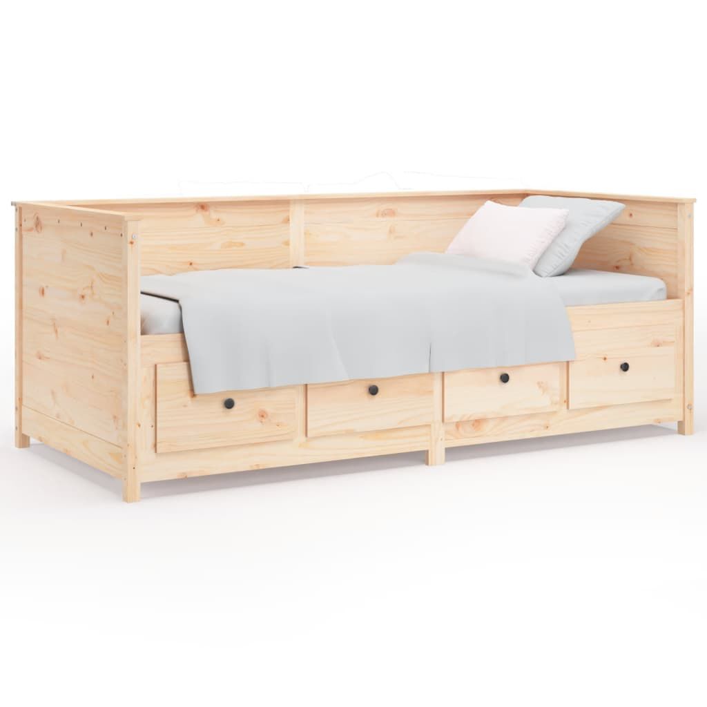 vidaXL Slaapbank zonder matras 75x190 cm massief grenenhout