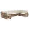 vidaXL Tuinbankenset 10 pcs Beige en Cr&egrave;me Wit poly rattan