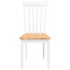 vidaXL Eetkamerstoelen 2 st massief hout rubber wit