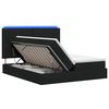 vidaXL LED Opslagbed met Matras Zwart 200 x 200 cm Stof