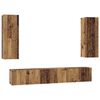 vidaXL Tv-meubelset Wandgemonteerd 5 pcs Oud Hout Bewerkt hout