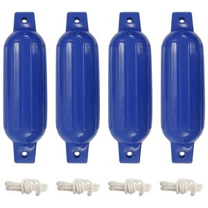 vidaXL Bootstootkussens 4 st &Oslash; 11x40 cm PVC blauw