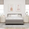 vidaXL Boxspring bed met matras met hoofdeinde Taupe 160 x 200 cm Stof