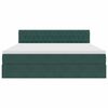vidaXL Opslag bed met matras Donkergroen 160 x 200 cm Fluweel