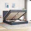 vidaXL Ottoman bed met matrassen 200x200cm fluweel donkergrijs