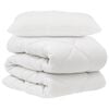 vidaXL Dekbed Set met kussen 2 st Wit Microvezel