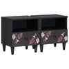 vidaXL Nachtkastje 2 st Bruin 40 x 33 x 46 cm Massief Mango Hout