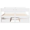 vidaXL Bedframe zonder matras massief grenenhout wit 135x190 cm