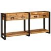 vidaXL Wandtafels 2 pcs Bruin 160 x 33 x 75 cm Massief Mango hout