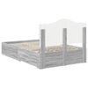 vidaXL Bedframe met hoofdeinde Grijs Sonoma 135 x 190 cm Bewerkt hout
