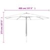 vidaXL Parasol met houten paal 400x273 cm terracottakleurig