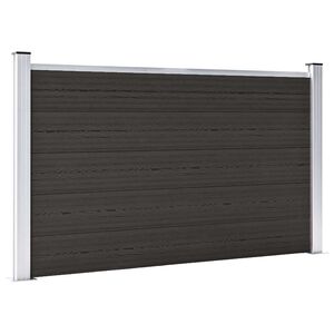 vidaXL Schuttingpaneel 180x105 cm HKC zwart