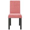 vidaXL Eetkamerstoelen 2 st fluweel roze