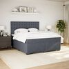 vidaXL Boxspring met matras fluweel donkergrijs 180x200 cm