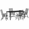 vidaXL Tuin eettafelset 5 st Antraciet Gepoedercoat staal