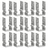 vidaXL Grondankers 12 st 8x6x15 cm gegalvaniseerd staal zilverkleurig