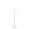vidaXL Berken kerstboom Wit 22 x 22 x 120 cm Kunststof 174 LED's
