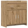 vidaXL Dressoir Artisanaal eiken 75 x 36 x 80 cm Bewerkt hout
