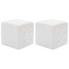 vidaXL Poef 2 st 30x30x30 cm kunstleer wit