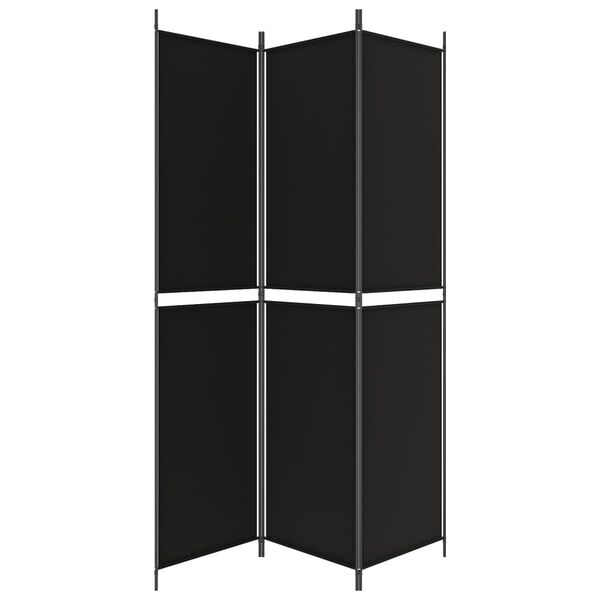 vidaXL Kamerscherm met 3 panelen 150x220 cm stof zwart