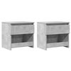 vidaXL Nachtkastjes 2 st 40x30x39 cm bewerkt hout betongrijs