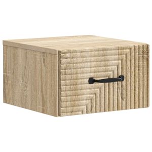 vidaXL Wandbeugel Bedkast Sonoma Eiken 34,5 x 33 x 20 cm Bewerkt hout