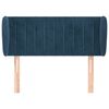 vidaXL Hoofdbord met randen 83x23x78/88 cm fluweel donkerblauw